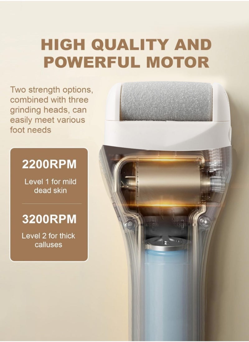 LAC LAICHY Electric Grinding Pedicure Tools 3 Speed  3 Roller Foot File for Heels Professional Foot Care Tool  LCD Display Dead Hard Skin Callus Remover  - Image 3