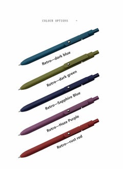Y&D 0.5 Gel Pen, Cute Kawaii Pens, Boxed Office Fine Point Signing Retractable Rolling Ball Quick-dry Ink Black Smooth Writing for School Home, 5pcs (Retro Colors)  - Image 2
