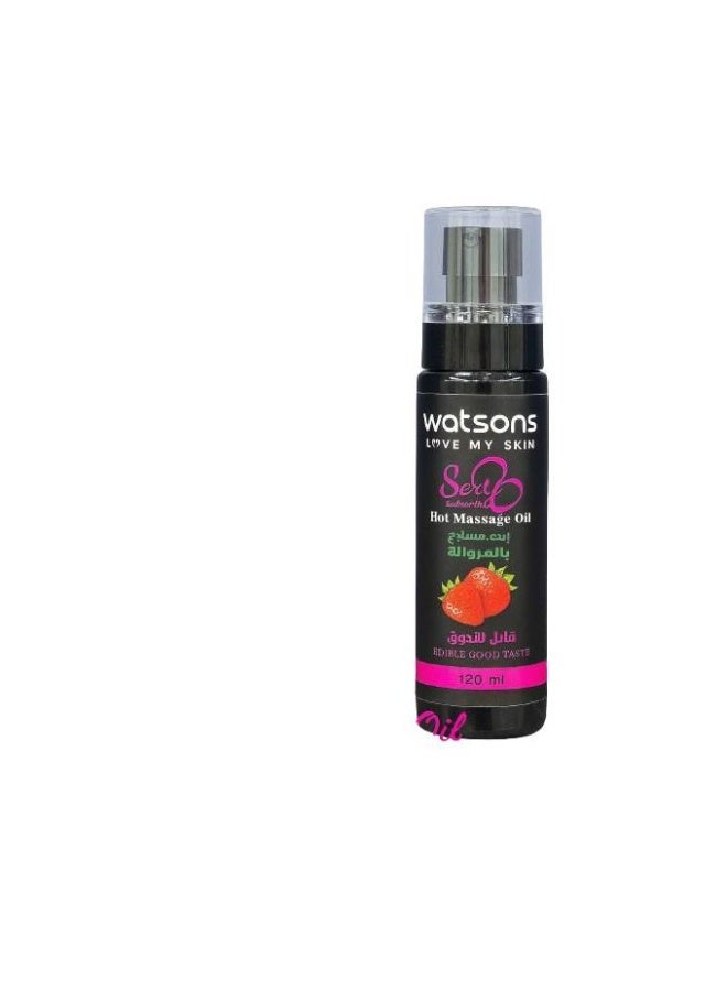 واتسونز زيت مساج بالفراولة قابل للتذوق - 120 مل - Image 3