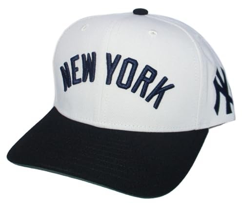 Mitchell Ness قبعة قابلة للتعديل من ميتشل آند نيس MLB أوف وورد برو سناب باك - أبيض Off White (الولايات المتحدة، ألفا، مقاس واحد، أبيض Off White، نيويورك يانكيز) - Image 1