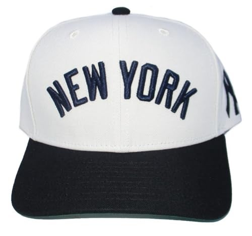 Mitchell Ness قبعة قابلة للتعديل من ميتشل آند نيس MLB أوف وورد برو سناب باك - أبيض Off White (الولايات المتحدة، ألفا، مقاس واحد، أبيض Off White، نيويورك يانكيز) - Image 2