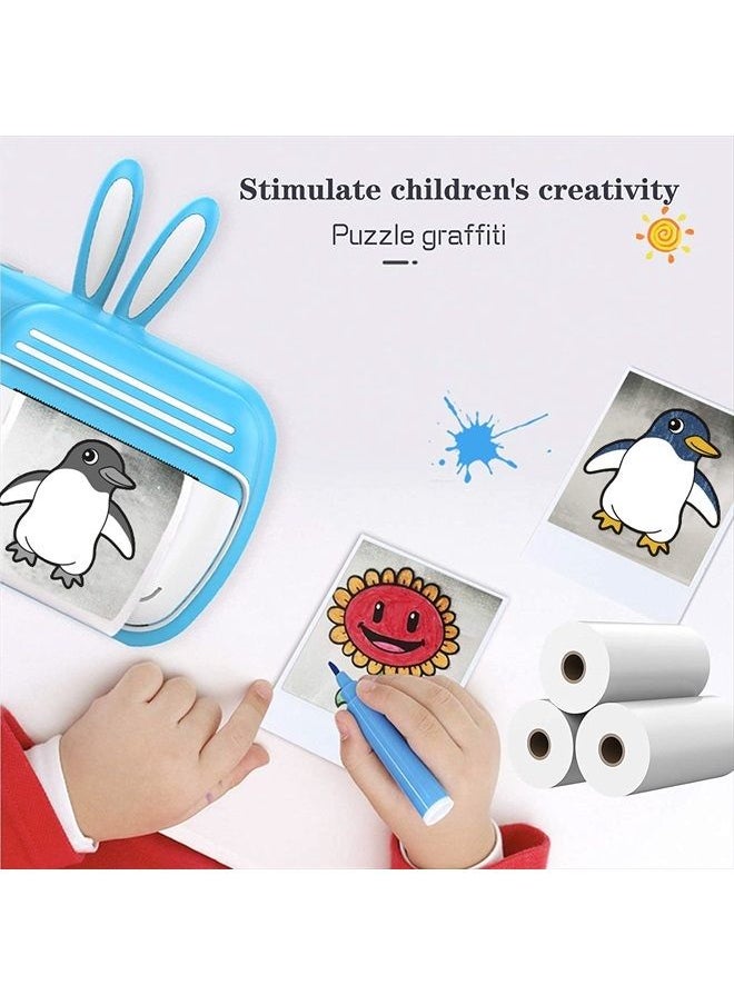 Biubee 9 Rolls Kids Instant Camera Refill Print Paper- Photo Printer Thermal Paper Rolls Instant Print Camera Refill Paper for Kid's Instant Camera Favors Supplies  - Image 3