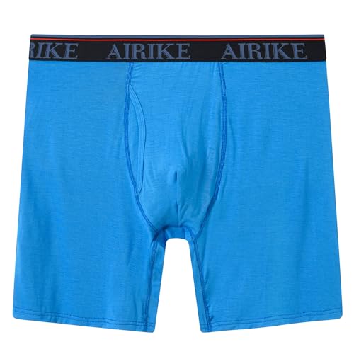 AIRIKE Boxer Briefs Men Pack Long Leg Soft Black Underwear Big Size and Tall Underpants - Image 5