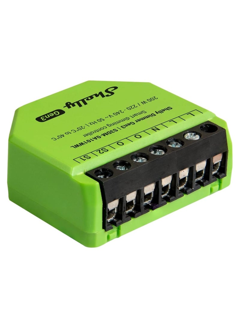 شيلي Shelly Dimmer Gen3 – وحدة تحكم ذكية في تعتيم الإضاءة عبر شبكة Wi-Fi - Image 2