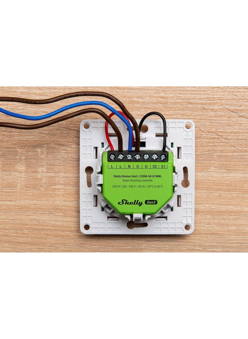 شيلي Shelly Dimmer Gen3 – وحدة تحكم ذكية في تعتيم الإضاءة عبر شبكة Wi-Fi - Image 3