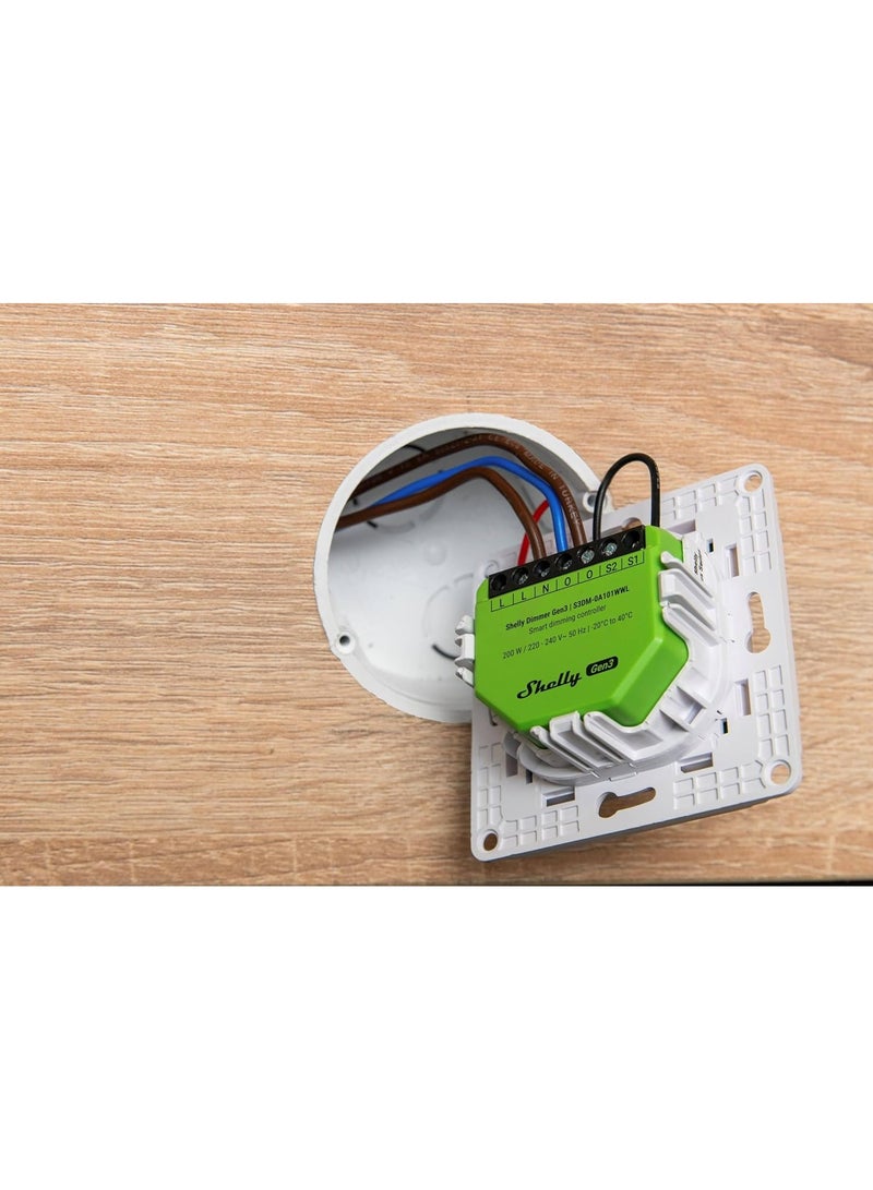 شيلي Shelly Dimmer Gen3 – وحدة تحكم ذكية في تعتيم الإضاءة عبر شبكة Wi-Fi - Image 4