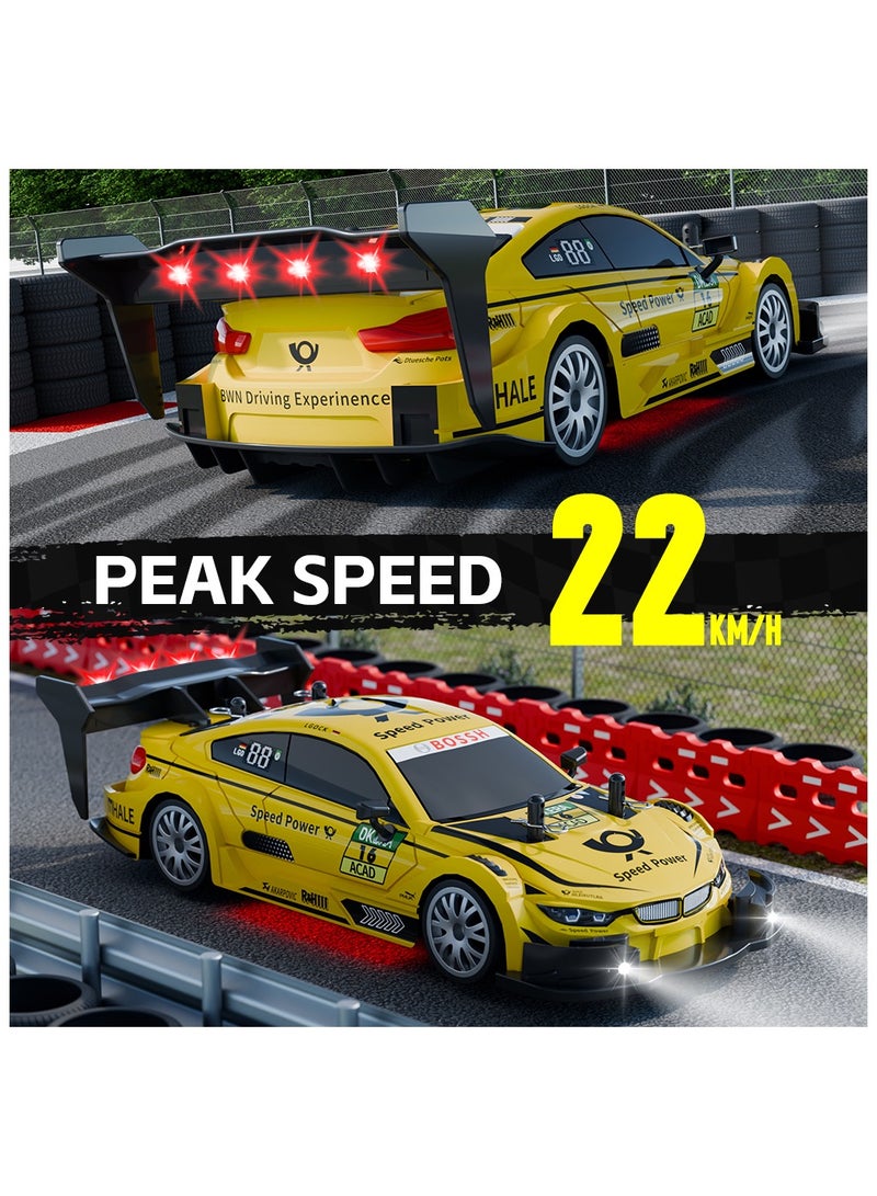 أنمي 1: 20 مقياس الانجراف أرسي سيارة الاطفال لعبة (الأصفر) - Image 2