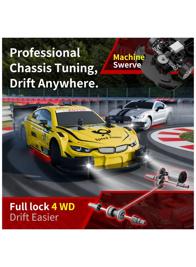 أنمي 1: 20 مقياس الانجراف أرسي سيارة الاطفال لعبة (الأصفر) - Image 3