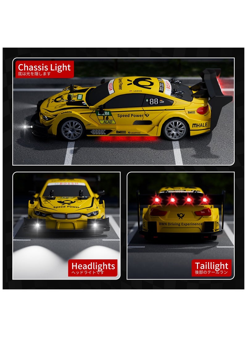 أنمي 1: 20 مقياس الانجراف أرسي سيارة الاطفال لعبة (الأصفر) - Image 4