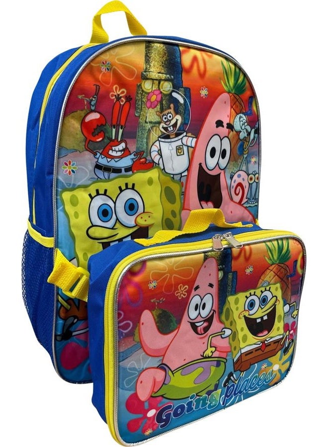 Ruz Group Kid's Licensed 16 Inch Backpack With Removable Lunch Box Set (Sponge Bob) - Image 2