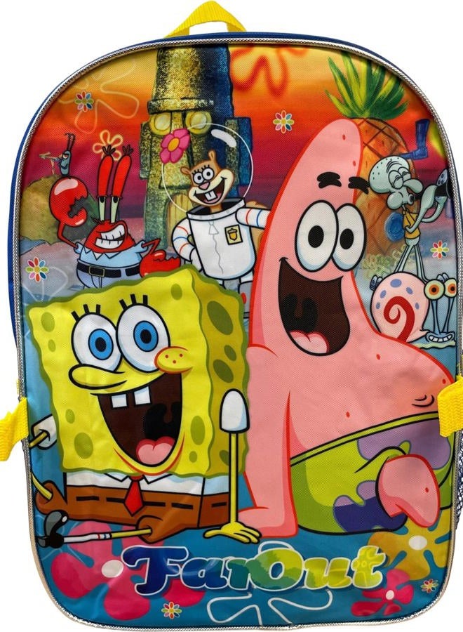 Ruz Group Kid's Licensed 16 Inch Backpack With Removable Lunch Box Set (Sponge Bob) - Image 4