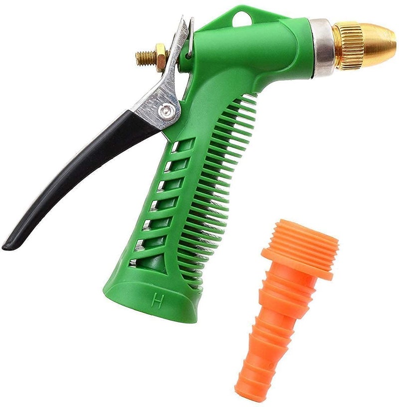 FRESHOME Durable Plastic water sprayer Hose Nozzle Water Lever Spray Gun for Car,Bike,Plants to sprayer for Gardening and Washing-Green Color - Image 2