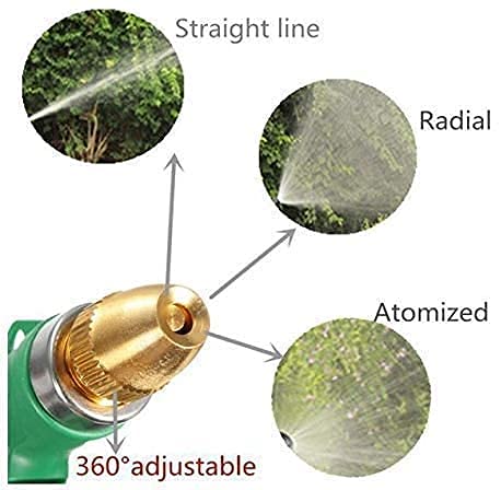 FRESHOME Durable Plastic water sprayer Hose Nozzle Water Lever Spray Gun for Car,Bike,Plants to sprayer for Gardening and Washing-Green Color - Image 5