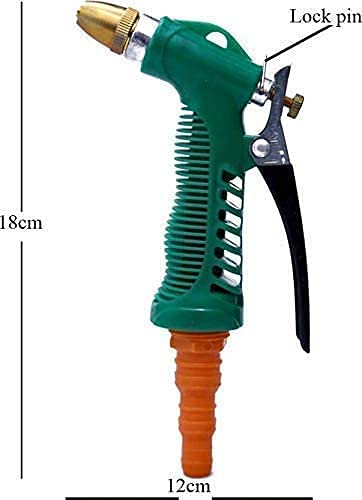 FRESHOME Durable Plastic water sprayer Hose Nozzle Water Lever Spray Gun for Car,Bike,Plants to sprayer for Gardening and Washing-Green Color - Image 3