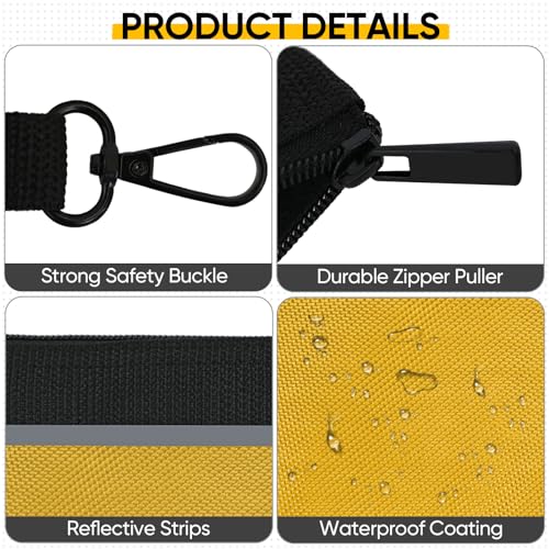TICONN Tool Pouches with Zipper, 1680D Oxford Small Tool Bags, Waterproof Utility Bag Zipper Pouch for Tool Organizers and Storage (6 Pack Combo) - Image 2
