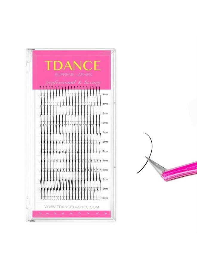 TDANCE Premade Spikes Eyelash Extension Supplies Thickness 0.07 C Curl Mix 14-19mm Matte Black Eyelash Extensions Spikes Fans(Spikes,C-0.07,14-19mm) - Image 1