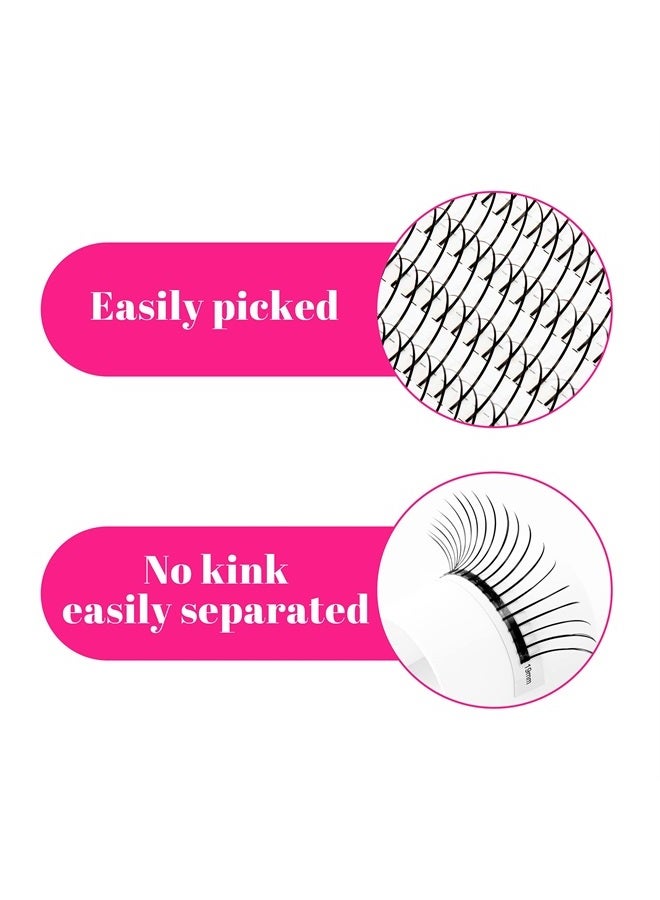 TDANCE Premade Spikes Eyelash Extension Supplies Thickness 0.07 C Curl Mix 14-19mm Matte Black Eyelash Extensions Spikes Fans(Spikes,C-0.07,14-19mm) - Image 2