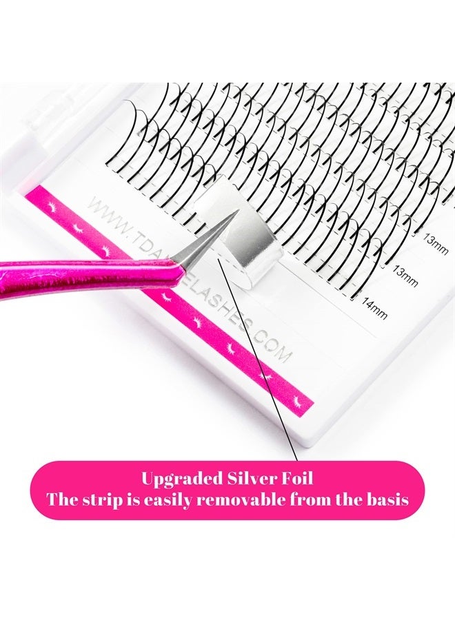 TDANCE Premade Spikes Eyelash Extension Supplies Thickness 0.07 C Curl Mix 14-19mm Matte Black Eyelash Extensions Spikes Fans(Spikes,C-0.07,14-19mm) - Image 3