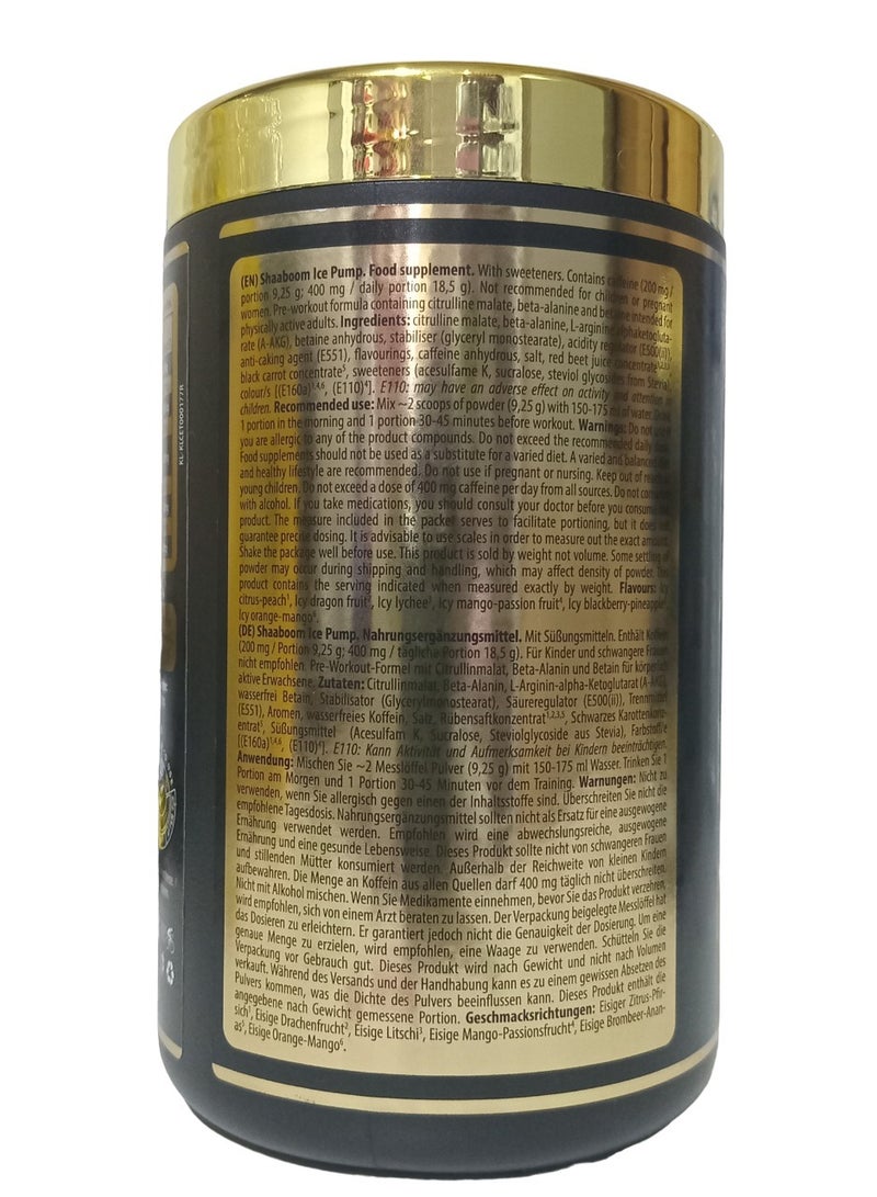 Kevin Levrone SHAABOOM ICE PUMP, Icy Mango-Passion Fruit Flavour, 463g, 50 Serving - Image 2