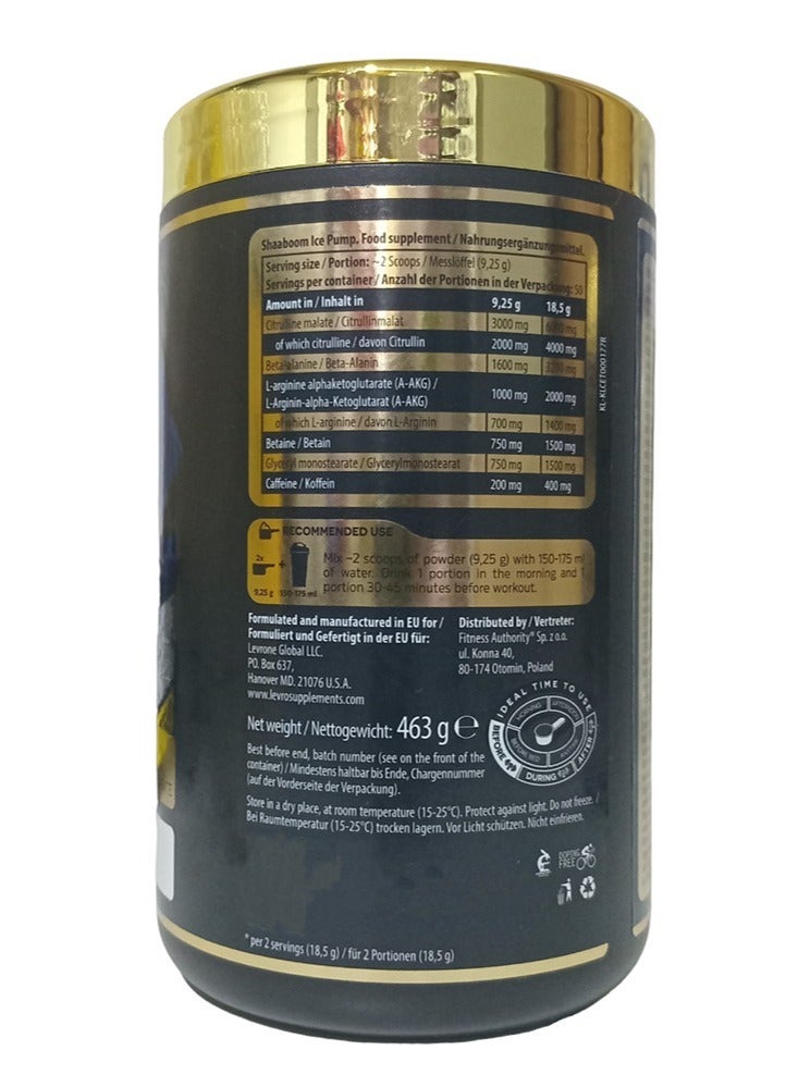 Kevin Levrone SHAABOOM ICE PUMP, Icy Mango-Passion Fruit Flavour, 463g, 50 Serving - Image 3