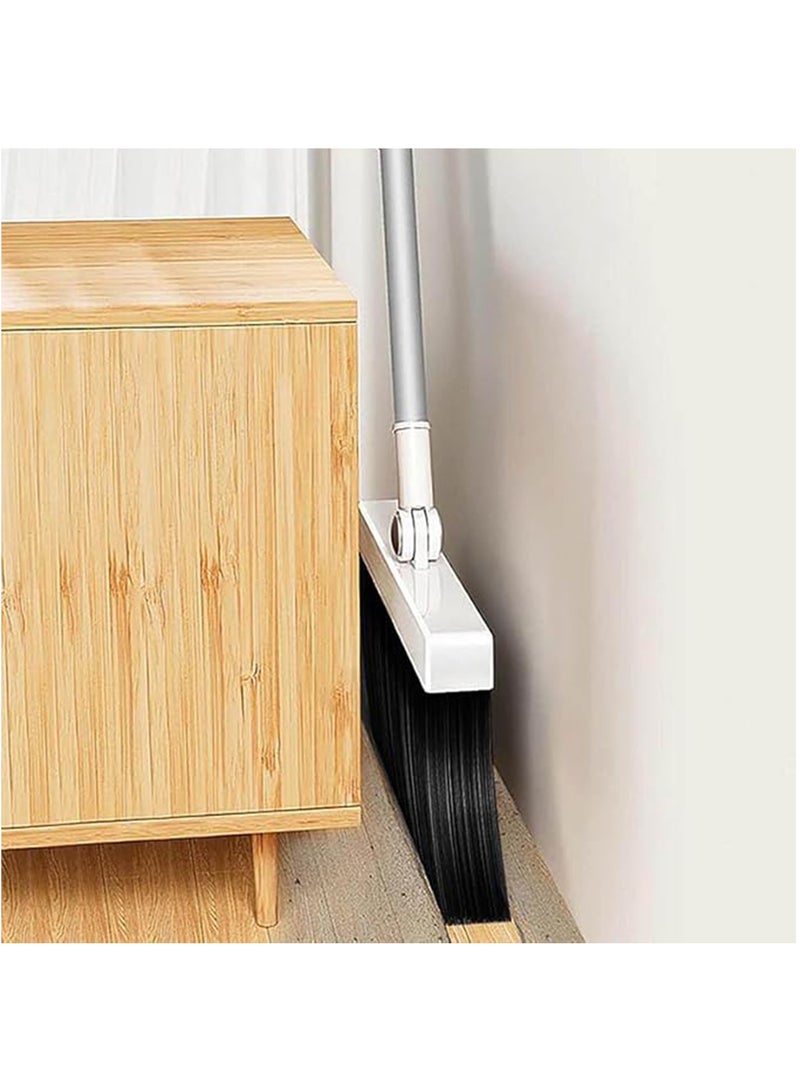 هاي هونور مجموعة مكنسة ومجارف منزلية، مكانس بمقبض طويل ومجموعات مجرفة منزلية ناعمة، مجموعة من مكنسة ومجارف ذات أسنان طويلة من البلاستيك المقاوم للصدأ، مجموعة مكنسة ومجارف واقفة للمنزل (أبيض) - Image 4