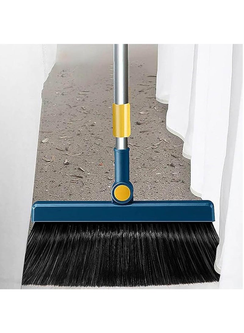 هاي هونور مجموعة مكنسة ومجارف منزلية، مكانس بمقبض طويل ومجموعات مجرفة منزلية ناعمة، مجموعة من مكنسة ومجارف ذات أسنان طويلة من البلاستيك المقاوم للصدأ، مجموعة مكنسة ومجارف واقفة للمنزل (أبيض) - Image 5