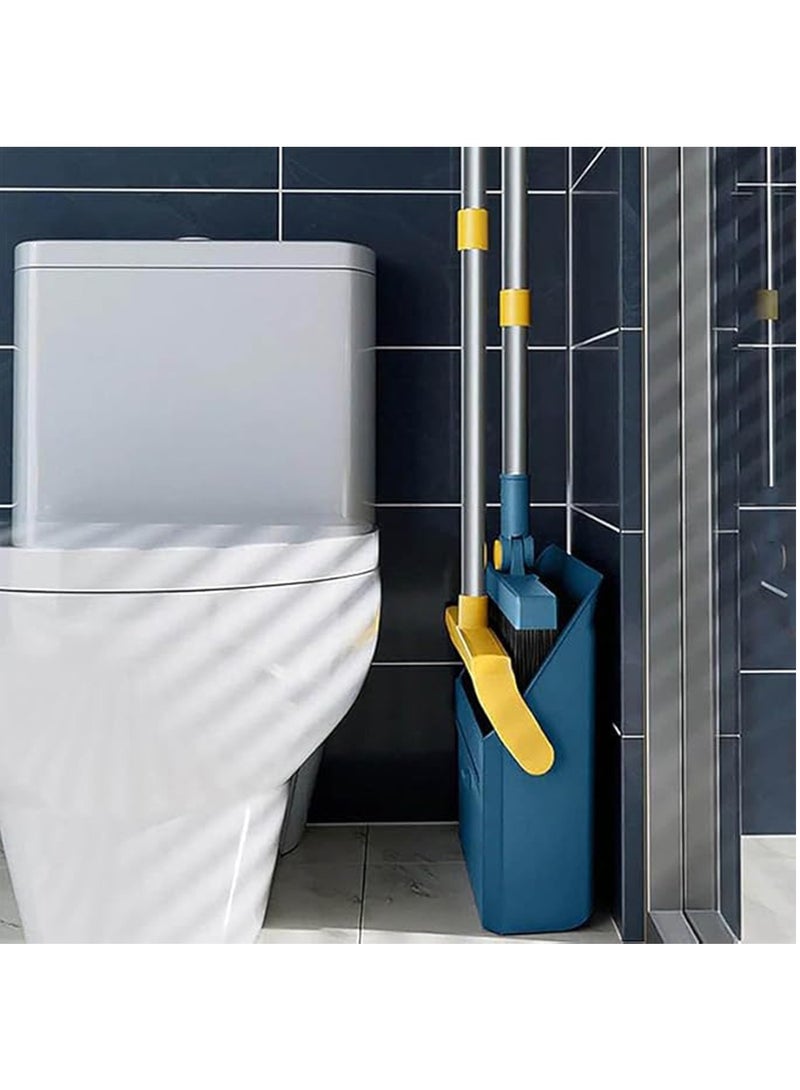 هاي هونور مجموعة مكنسة ومجارف منزلية، مكانس بمقبض طويل ومجموعات مجرفة منزلية ناعمة، مجموعة من مكنسة ومجارف ذات أسنان طويلة من البلاستيك المقاوم للصدأ، مجموعة مكنسة ومجارف واقفة للمنزل (أبيض) - Image 2