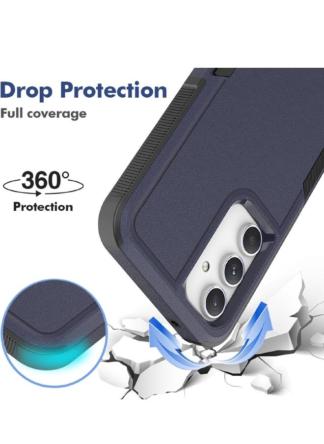 RUGGED SHIELD Samsung Galaxy S23 FE Case, Dual Layer Protective Heavy Duty Cell Phone Cover, Super Shockproof Drop Protection Case Cover for Samsung Galaxy S23 FE 5G 2023, Dark Blue  - Image 3