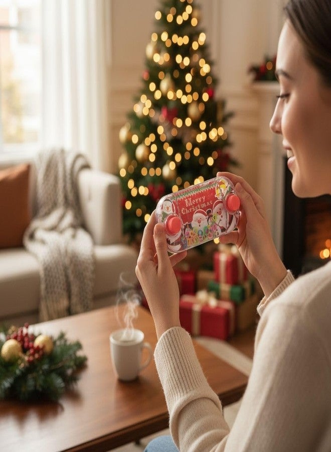 LIGHTER HOUSE Christmas Water Ring Toss Game, Holiday Theme Handheld Game with Santa Design, Double-Sided Festive Pattern, Kids Party Game, Pack of 02 Pcs Mix Design - Image 3