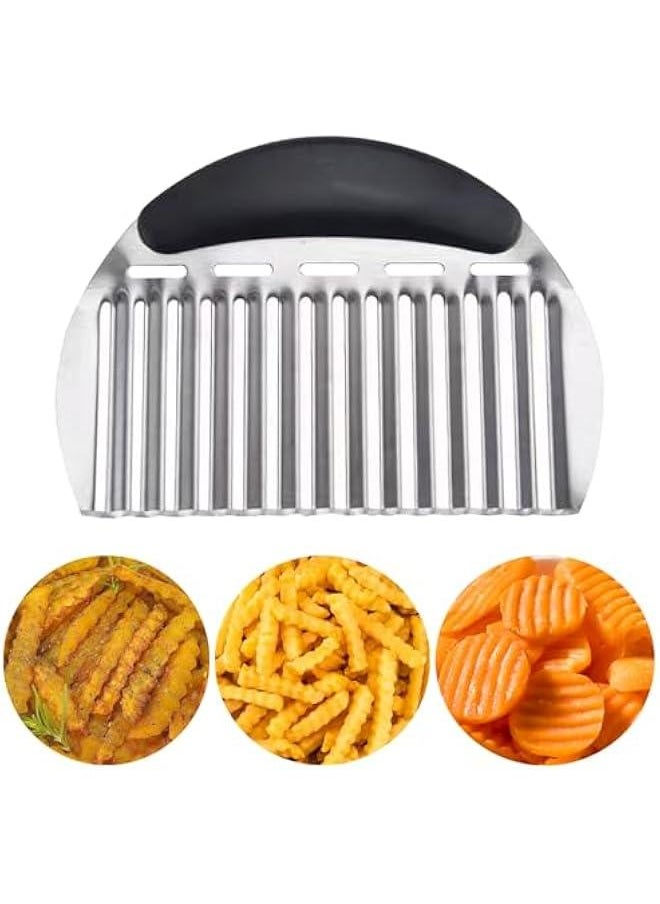 Stainless Steel Wavy Slicer French Fry Cutter with Handle, Large Crinkle Potato Chopper for Carrot Vegetable_cutting Tools - pzsku/Z51D40B8CA597625D2AE9Z/45/_/1729171249/31807f3e-be82-4908-b1d4-11f5919f9721