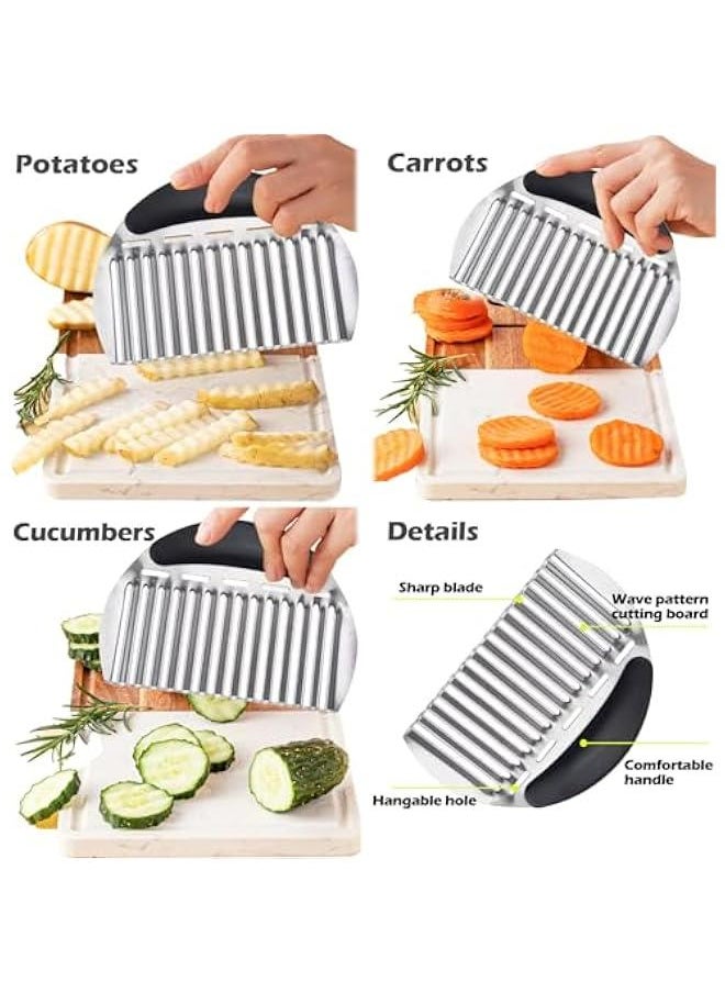 Stainless Steel Wavy Slicer French Fry Cutter with Handle, Large Crinkle Potato Chopper for Carrot Vegetable_cutting Tools - pzsku/Z51D40B8CA597625D2AE9Z/45/_/1729171310/253a1104-c434-4f0a-bfaf-dc8cd91e61ce