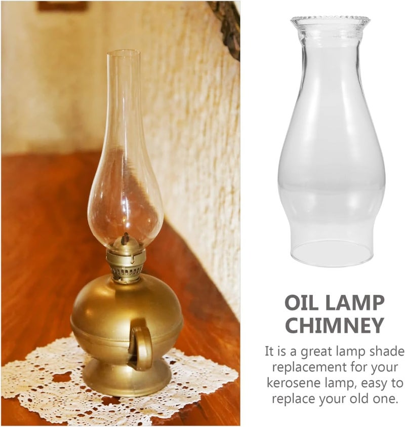 VOSAREA Retro Glass Lampshade for Kerosene Lamp Vintage Lantern Replacement Chimney Oil Lamp Top Cover - Image 3