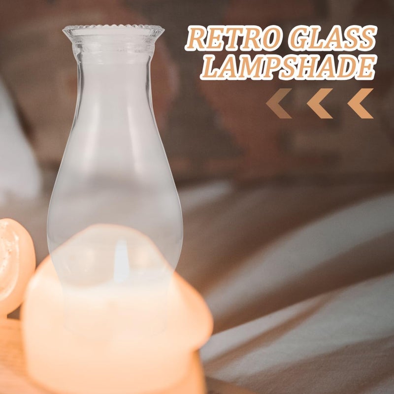VOSAREA Retro Glass Lampshade for Kerosene Lamp Vintage Lantern Replacement Chimney Oil Lamp Top Cover - Image 5