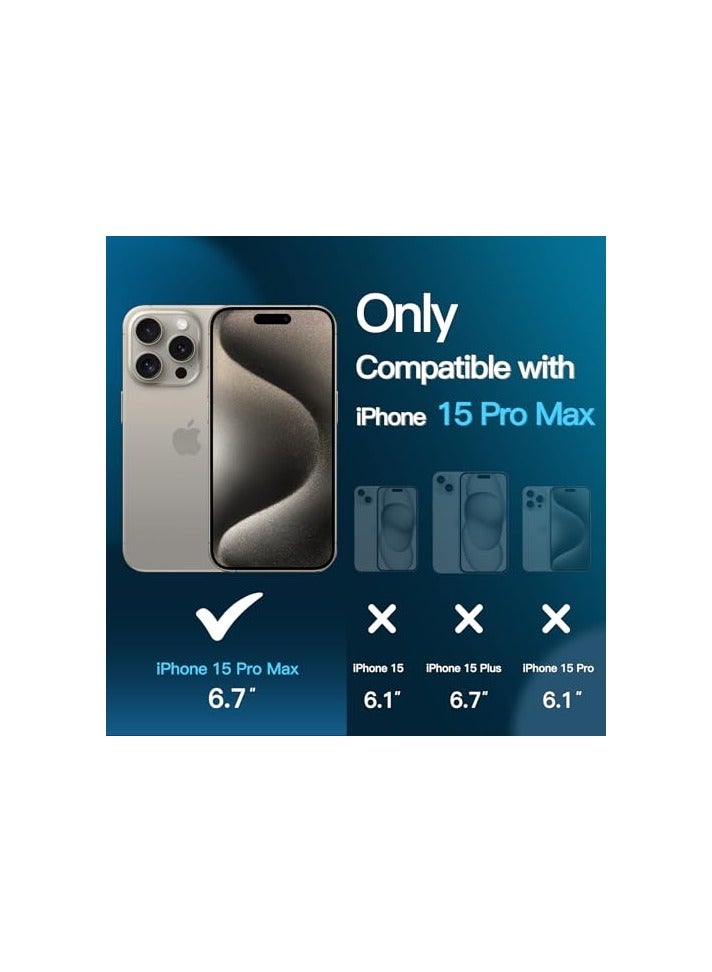 جي تيك واقي شاشة بتغطية كاملة من JETech لهاتف iPhone 15 Pro Max مقاس 6.7 بوصة، طبقة من الزجاج المقوى بحافة سوداء مع أداة تثبيت سهلة، صديق للحافظة، شفاف عالي الدقة، 3 عبوات - Image 2