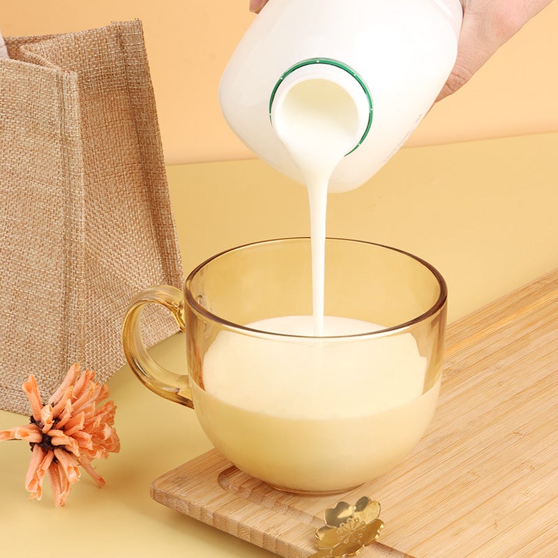 BJ Breakfast Cup, Oatmeal Cup, Glass Bowl, Brown Glass Cup, Mug, Milk Cup, Water Cup with Spoon, 430ML - Image 2