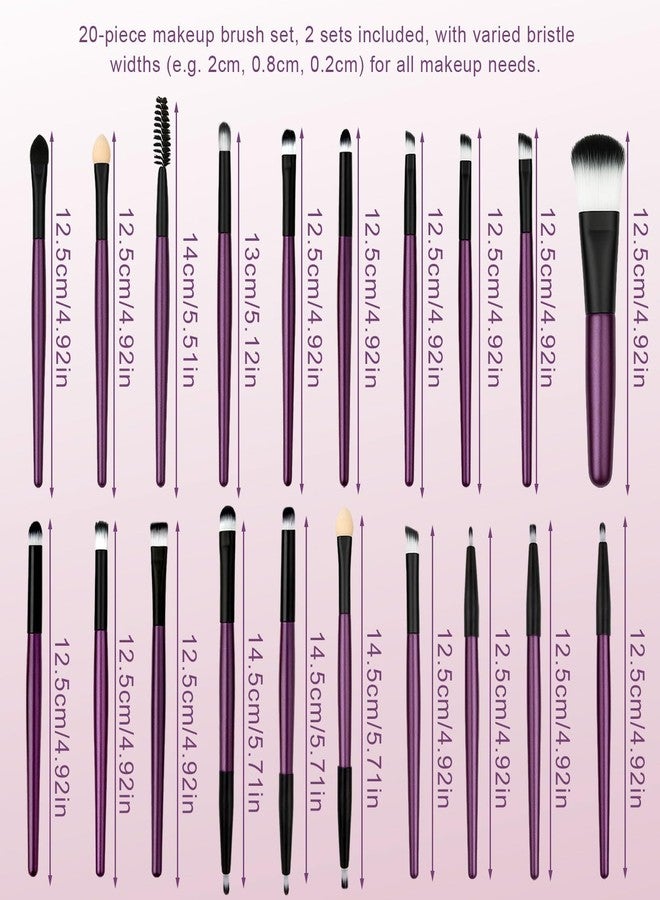 Brvlsoc Professional Makeup Brush Set - Complete Face & Eye Makeup Brushes for Powder, Concealer, Eyeshadow, Eyebrow & Lip Application, Soft Synthetic Bristles - Image 2