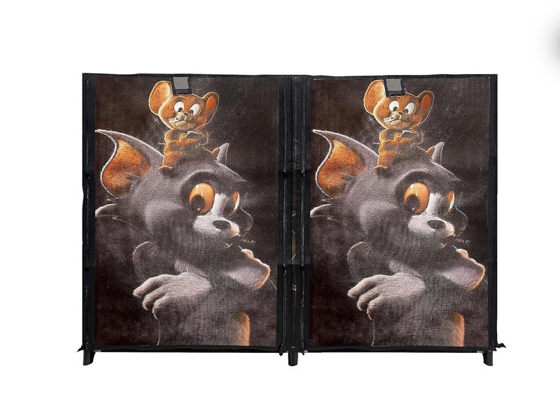 PHILOSHOP PHILOSHOP Multipurpose Collapsible 8 layers Tom Jerry Printed Shoe Rack Grey - Image 4
