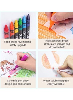Swift 180 Piece Portable Art Set For Kids, Wooden Case with Oil Pastels, Crayons, Colored Pencils, Markers, Gift for Kids Teens  - Image 5