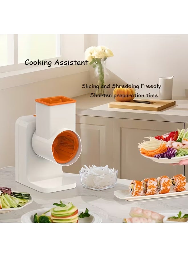 Electric Rechargeable Vegetable Slicer & Food Processor – 3-in-1 Portable Wireless Kitchen Machine with USB Charging, Stainless Steel & ABS Plastic, Square Design for Garlic, Pepper & Vegetables - Image 4