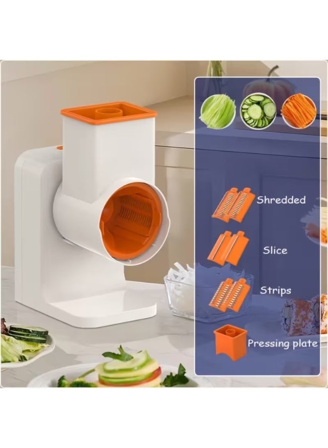 Electric Rechargeable Vegetable Slicer & Food Processor – 3-in-1 Portable Wireless Kitchen Machine with USB Charging, Stainless Steel & ABS Plastic, Square Design for Garlic, Pepper & Vegetables - Image 3