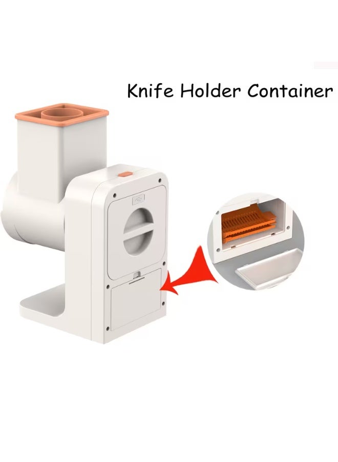 Electric Rechargeable Vegetable Slicer & Food Processor – 3-in-1 Portable Wireless Kitchen Machine with USB Charging, Stainless Steel & ABS Plastic, Square Design for Garlic, Pepper & Vegetables - Image 5