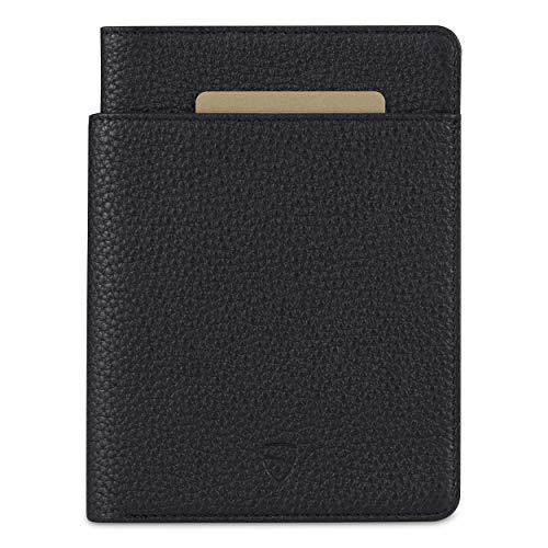 VAULTSKIN Leather Passport Holder, Slim RFID Blocking Travel Wallet for Men and Women, Fits Passport, Credit Cards, ID, Cash, Passport Cover Ideal Travel Accessories with Gift Box (M Black,Kensington) - Image 5