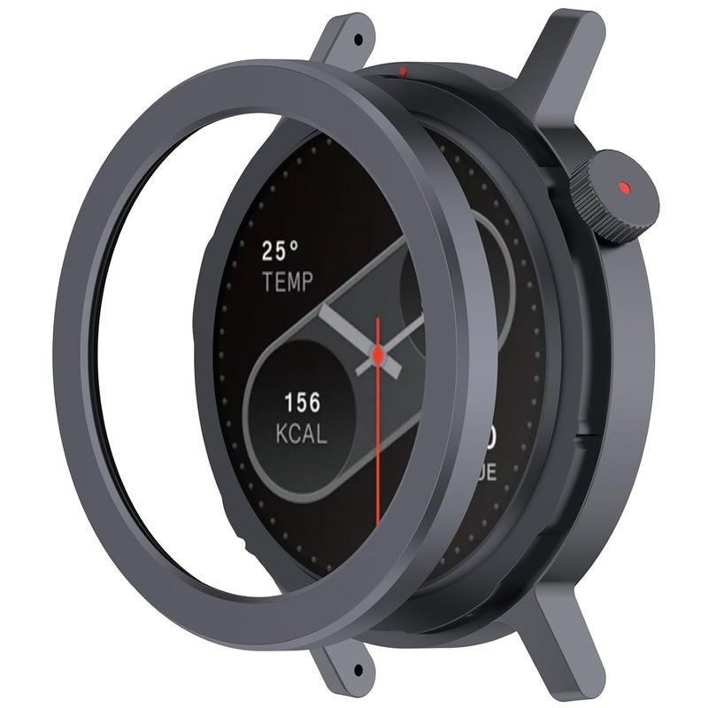 Wisely Protective Bezel Ring Compatible For CMF Nothing Watch Pro 2 Smartwatch Metal Flat Ring Bezel Guard, Anti Scratch Bumper Full Coverage Watch Protector-Grey - Image 3