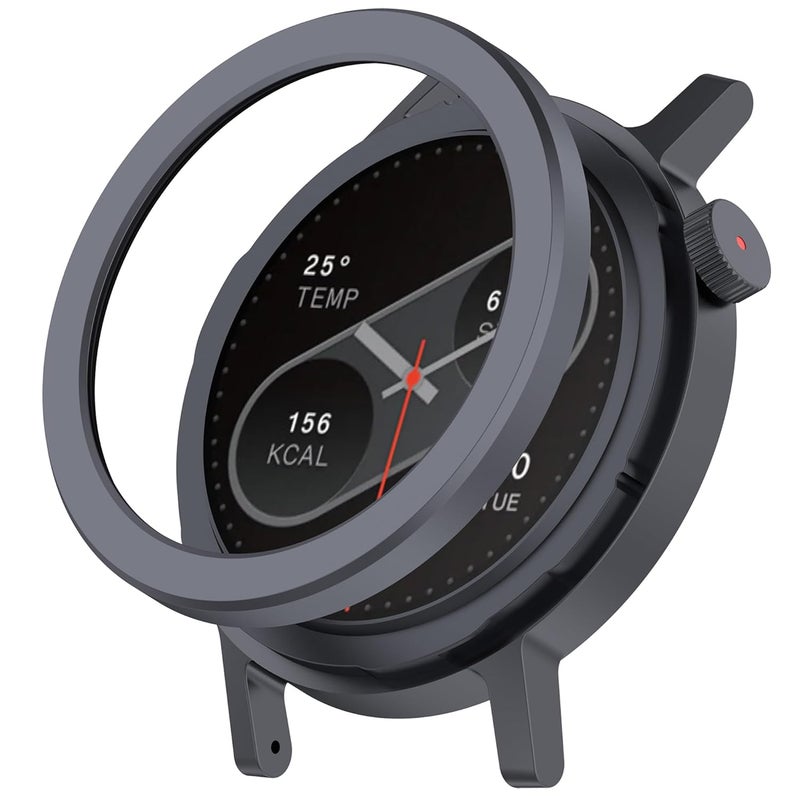 Wisely Protective Bezel Ring Compatible For CMF Nothing Watch Pro 2 Smartwatch Metal Flat Ring Bezel Guard, Anti Scratch Bumper Full Coverage Watch Protector-Grey - Image 1