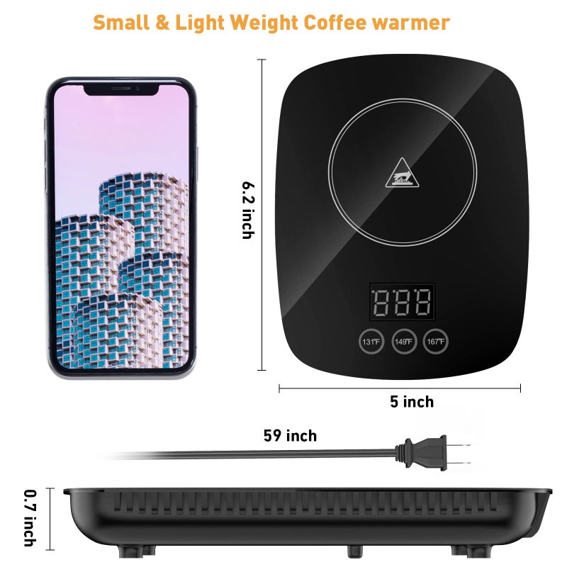 YEOSEN Coffee Mug Warmer,Upgrade Coffee Cup Warmer with 3 Temperature Setting, Adjustable Temperature Beverage Warmer with Auto Shut Off (Without Mug) - Image 3