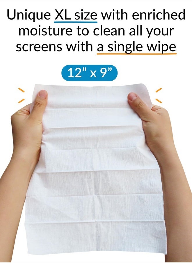 iCloth - Monitor Cleaner, TV Screen Cleaner Wipes - Convenient for Car Use, No Spray, No Streaks - Reliable TV Cleaner for Smart TV, Car Screen Cleaner, Big Electronics Wipes - Individually Sealed - iCloth - Image 1