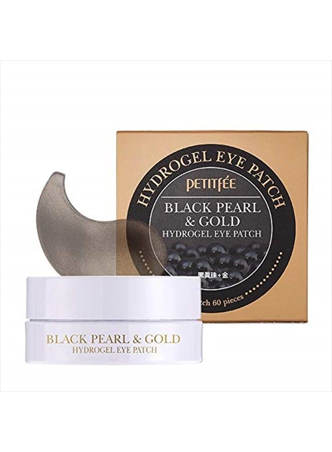 Petitfee Black Pearl & Gold Hydrogel Eye Patch, 60 Patches, Petitfee - Image 1