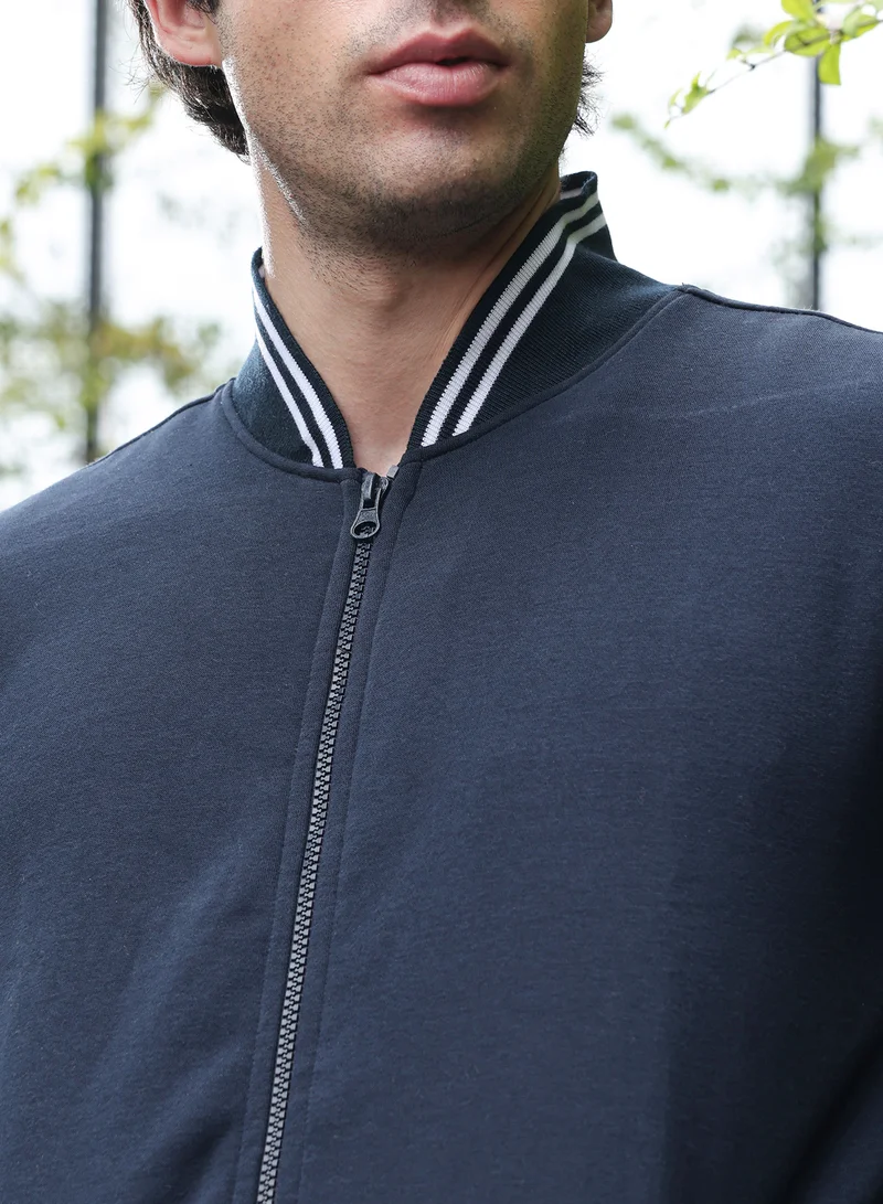 CAHOOT  Men's Prussian Blue Block Fleece Jacket for Men | Best Price UAE