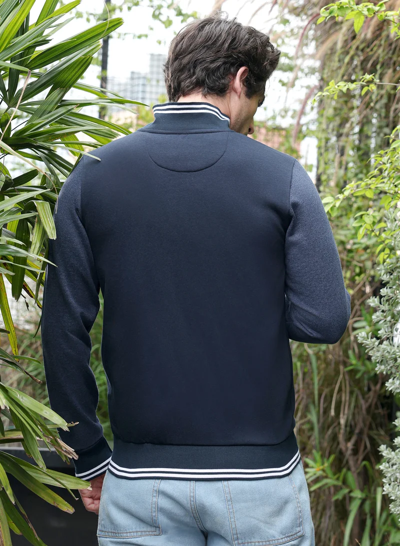 CAHOOT  Men's Prussian Blue Block Fleece Jacket for Men | Best Price UAE