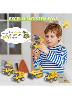 Yoawllty Robot Toys for Boys - Take Apart Transform Robot Toys - 5 in 1 Robot Toys, Trucks Cars Toys Vehicle Transform into Robots for Kids  - Image 2